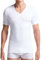 Defonseca - 3 camisetas íntimas de algodón térmico, cuello en V y cuello redondo, manga corta, paquete de 3, algodón cálido, 3 Blanco Cuello V, XXL