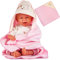 alles-meine.de GmbH 2 Stück Puppen - Kapuzenbadetücher/Puppendecke - bis 60 cm Puppe - Badetücher - Kapuzenhandtücher/Handtücher - Badewanne Puppenbadewanne Puppenbadetuch ..