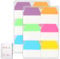 240 PCS Sticky Index Tabs Flags Set Writable Sticky Index Tabs Transparent Book Tabs Medium File Tabs Flag Filing Tabs Page Markers Tape Flags for Book Tags Stickers Index Markers Office School