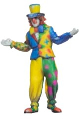 NOCH H0 Clown Figurine, Hand-Coloured Plastic Figure 1:87 for Vivid Scenes in H0 Model Making and Dioramas