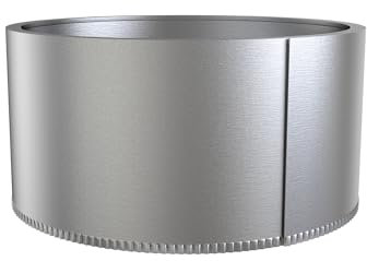 FIVMEN Rasenkante Metall 10M Beeteinfassung Beetumrandung Verzinkt mit Gezackte Kanten Metall Mähkante Palisade Gartenzaun Höhe 15cm, Silber