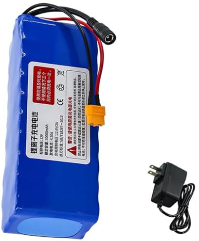 Ebike Battery, 12V Lithium Battery, 18000MAH 24000MAH 3000MAH Electric Bike Battery With1a 2A 3A Charger for 0-1000W Electric Bicycle Scooter Motor 18000MAH