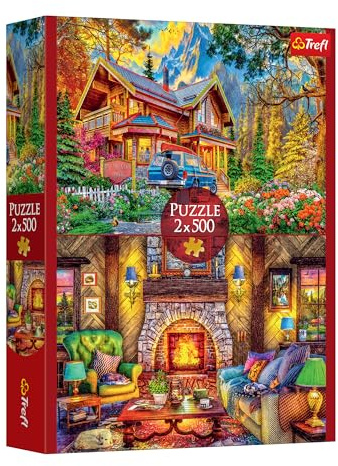 Trefl – 2-in-1-Puzzle: Bergtour – 2 x 500 Teile – Set mit Zwei Puzzles, zum Selbermachen, kreative Unterhaltung, für Erwachsene und Kinder ab 10 Jahren