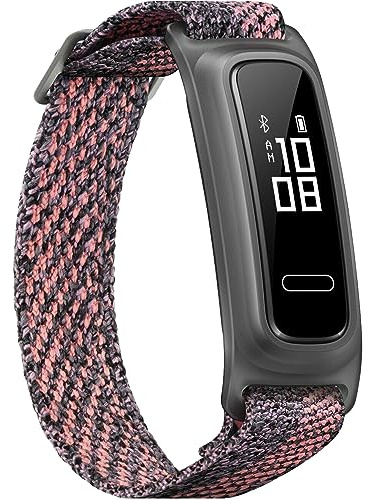 HUAWEI Band 4e Smart Band, Fitness Tracker with Shoe Wearing Design and Basketball Mode, 2 Weeks Battery Life, 5ATM Waterproof, Sakura Coral (Renewed)