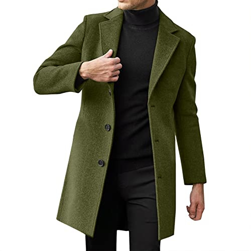 Cappotto a loden da uomo, in lana, invernale, cappotto tradizionale, lunghezza media, cappotto di lana da uomo, cappotto corto alla moda, giacca invernale per lavoro, tempo libero