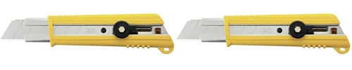 OLFA NH-1 - Cúter con bloqueo Manual y cuchilla de 25 mm (Pack of 2)