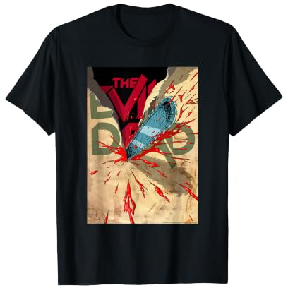 Evil Dead Horror Ash Williams Blutige Kettensäge Halloween T-Shirt