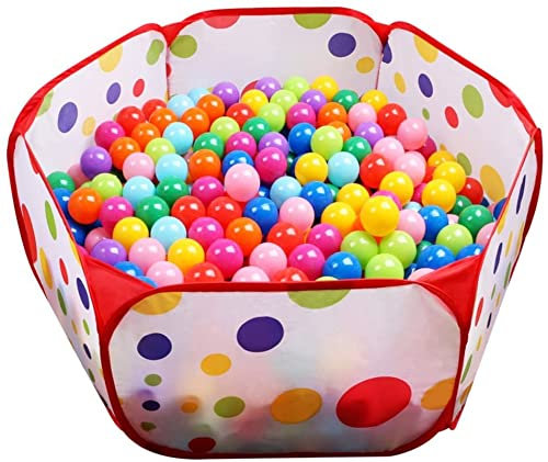 Tech Traders Small Kids Tent Toddler Ball Pit, red, 110 x 57 x 37 cm (approx)