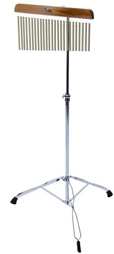 Fame Chimes 25, 25-Bar Messing Chime Percussion, Mit Ständer, Naturfarben, Montierbar, Ideal für Einsteiger und Musikschulen