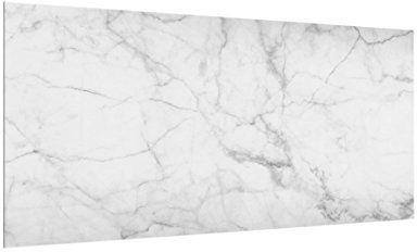 Bilderwelten Spritzschutz Glas - Küchenrückwand Marmoroptik Weiß - Quer 1:2, 59cm x 120cm