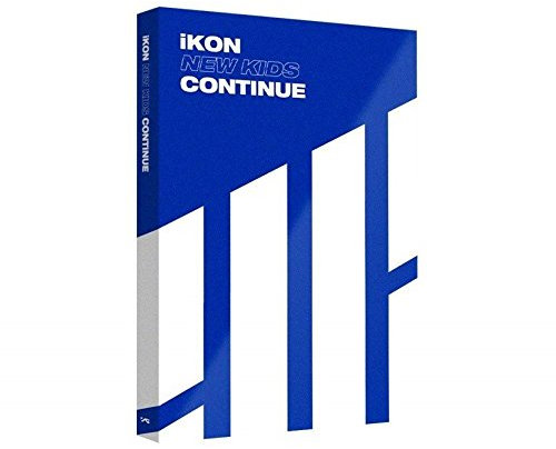YG Entertainment iKON Mini Album [New Kids : Continue - Blue Ver.] CD + PHOTOBOOK(88PAGES)+Accordion Postcard (1SET/8EA)+Random Selfie PHOTOCARD (1EA/1OF7)+Folded Poster (Express Delivery)