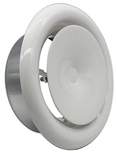 Kair Fire Rated Ceiling Supply Valve 200mm - 8 inch White Coated Metal Vent