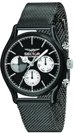Sector 9 Herren Quarz Analog Uhr, mit Edelstahl Armband - R3253517003