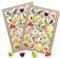 Logbuch-Verlag 48 bunte Küchenaufkleber OBST - Früchte Aufkleber Aquarell-Optik - Küche Sticker Kinder Kindergarten Basteln Deko Gläser