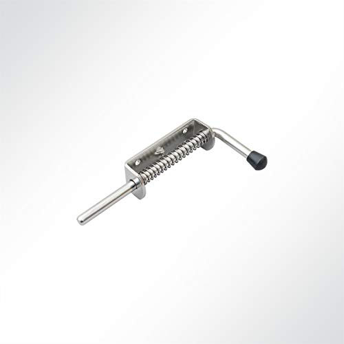 LYSEL® Torriegel Türriegel Federriegel Bolzen Bolzenriegel Feststeller Edelstahl Ø12mm, Länge 247mm