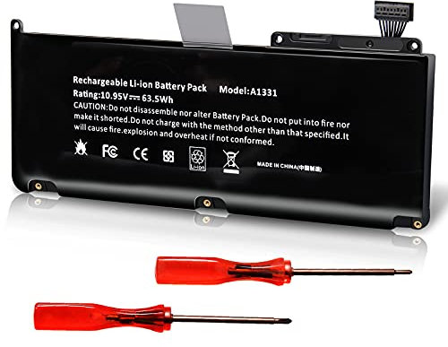 ASUNCELL 63.5Wh 5800mAh Batterie d'ordinateur Portable pour Apple MacBook 13.3 A1331 A1342 MacBook7 MC516*/A Series MacBook6 MC207*/A Series (Late 2009 and Mid 2010)