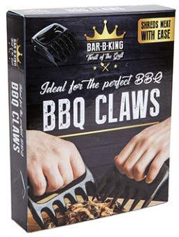 BAR-B-King 910054 BBQ Meat Claws | Black | Pack of 2 Accessory, Silver