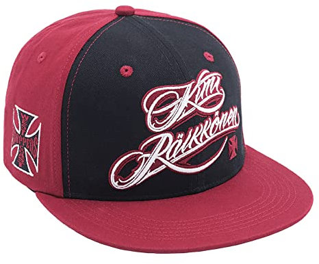 WEST COAST CHOPPERS Kimi Cross Logo Snapback Flatbill Hat red/Black
