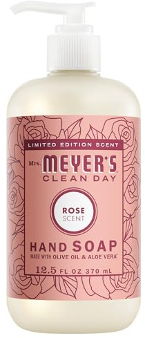 MRS. MEYER'S CLEAN DAY Hand Soap, Rose Scent, 12.5 Fl Oz Bottle