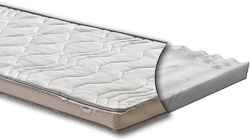 Topper XL Wave 10cm, Matratzenauflage - 7-Zonen-Wellenschnitt - H2, H3, H4 - alle Größen für alle Bettarten geeignet (H3 - mittel, 100 x 200 cm)