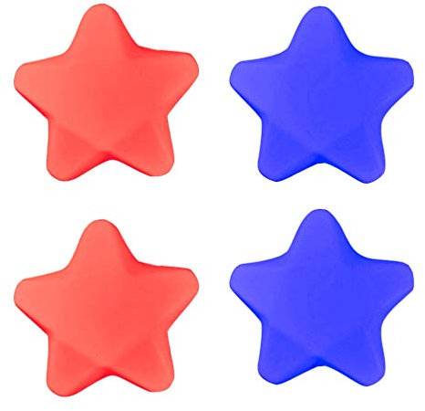 NUOBESTY 4 Stücke Squeeze Ball Stern Form Griffbälle Knetball Knautschball Silikon Fingertrainer Handtrainer Handtherapie Ball Dekompression Entspannung Spielzeug (Zufällig)