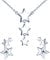 Yumilok Star Jewelry Set, 925 Sterling Silver Ear Climber Y Necklace Set for Women