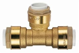Té égal pour raccord cuivre à clipser diamètre 18 mm, PUSH IT
