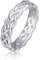 Amberta Damen Ring aus Sterling Silber Keltisches Knoten Design Spiraler Flechtring: Innen Umfang - Größe 60.2 mm