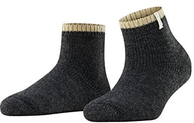 FALKE Damen Socken Cosy Plush W Sso Alpakawolle gemustert 1 Paar, Grau Anthracite Melange 3081, 35-38