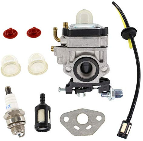 HURI Vergaser mit Dichtung Benzinschlauch Benzinfilter Zündkerze für Fuxtec FX-LB 126, FX-LBS 126, FX-RT 126, FX-LB 133T Laubbläser