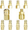 1/4 NPT Druckluftkupplung 1/4 Zoll Luftanschluss Schnellkupplung Druckluft Stecknippel Luftschlauch Kompressor Vergoldete Luftleitungsanschlüsse Luftkompressor-Fittings Schnellanschluss mit Gewinde