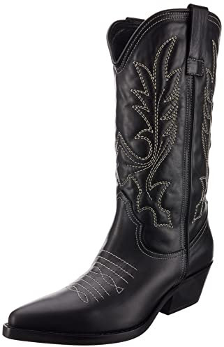 Pinko Vaniglia Stivale Vitello, Western Donna, Z99_Nero Limousine, 36 EU