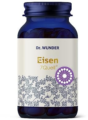 Dr. Wunder® LipoFerrin: liposomales Eisen 21mg | 60 vegane Softkapseln | magenfreundlich in echter liposomaler Form | 21 mg elementares Eisen | enthält Curryblatt, Aronia & Aspergillus oryzae
