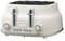 Daewoo Sienna 4 Slice Toaster, Wide Slots, 6 Browning Settings, Reheat, Defrost & Cancel Functions, Removable Crumb Tray, Stylish Cream Finish, Ideal for Family Kitchens