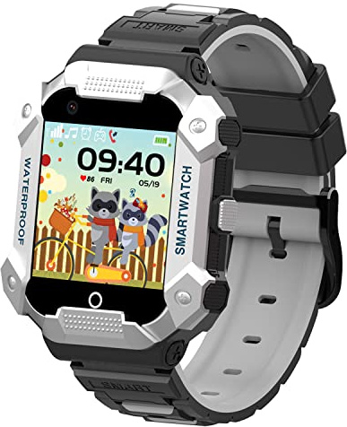 PTHTECHUS Kinder Smartwatch Telefon, Smart Watch Uhr für Mädchen Jungen mit Anruf Zwei-Wege-Anruf SOS 16 Spiele Musik Kamera Wecker Taschenlampe, Kinderuhr Telefonieren für Kids 4-14 Jahre Geschenke