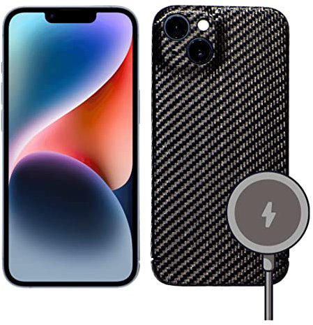 REUTERSON Carbon Cover iPhone 14 Magnetic (Magnetring) Echtes Carbon | Made in Germany | Edles Design | Ultradünne Handyhülle | Hochwertige Handyhülle aus Carbon