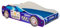 KOBI Kinderbett mit Rausfallschutz Auto | Sheriff Polizei | 160 x 80 cm | Jugendbett mit Matratze | Kinderbetten Jungen Mädchen | Einzelbett Kinder Bett Autobett