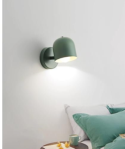 Chao Zan Wandleuchte Metalle Innen Wandlampe E27 Wandleuchten Vintage Retro Wandbeleuchtung Nachtlicht für Schlafzimmer, Wohnzimmer, Treppen, Korridor,ohne Leuchtmittel (Grün)