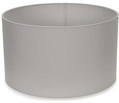 MiniSun | Medium Modern Grey Fabric Drum Light Shade | Lamp Shades, Home Décor & Improvement Essential | 350mm Shade Width
