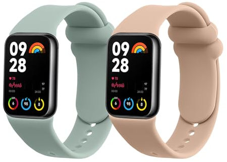 kwmobile 2X Sportarmband kompatibel mit Xiaomi Mi Band 8 Pro Armband - Fitnesstracker Band Set aus TPU Silikon