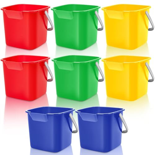 Irenare Desinfektions-Eimer, 3 l, mehrfarbig, 8 Stück