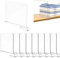 8 Piezas Separadores de Bolsos para Armarios, 30 x 20 cm Baldas Armario Interior, Acrílico Transparente Separador Estanteria,para Dormitorio, Cocina, Armarios y Organización