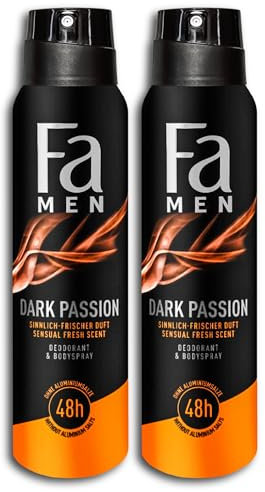 2 er Pack Fa Men Deodorant & Bodyspray Dark Passion 2 x 150 ml