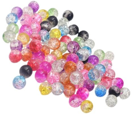 STOBOK 100St DIY Schmuckzubehör Perlen bunte Glasperlen Perlenarmband-Kit DIY-Bastelbedarf Perlen für Armbänder Armband-Set Perlenketten-Kit DIY-Abstandsperlen Blumen platzen Korn Suite