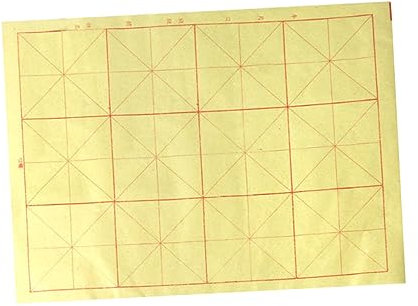 NUOBESTY 70 Blatt Chinesische Kalligrafie Aus Bambuszellstoff Schreibpapier Chinesische Kalligrafie Kariert Kalligraphie-übungspapier Kalligraphiepapier Handgemacht Rohes Papier
