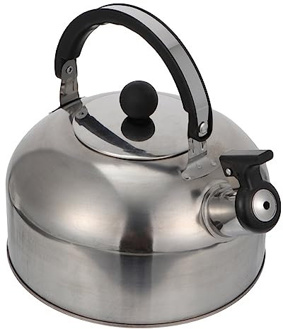 HOLIDYOYO Hervidor De Agua De 2 Litros De Fina Elaboración Con Silbato Para Estufa Apto Para Inducción De Gas Ideal Para Té Y Oficina.