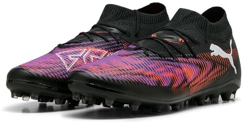PUMA Future 8 Match MG, Zapatillas de fútbol Unisex Adulto, Black White-Glowing Red, 46 EU