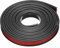 QUARKZMAN U-Form Kantenband, 9,8ft x 3/5in TPE Selbstklebendes Furnierkantenband, Sperrholz Kantenabschluss Flexibler Möbelkantenschutz für Arbeitsplatte (Schwarz).