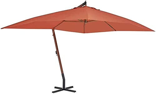 ASerZenith Parasol imperméable pour plage, événement professionnel, terrasse extérieure, table de jardin, parasol inclinable en porte-à-faux et poteau en métal, idéal pour la cour extérieure