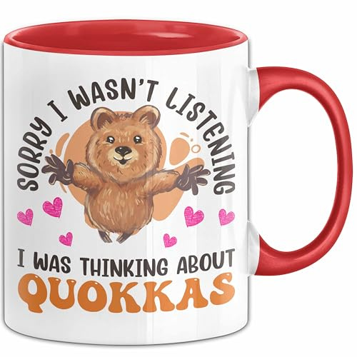 Quokka Tasse Geschenkidee Tier Liebhaberin Becher (Rot)